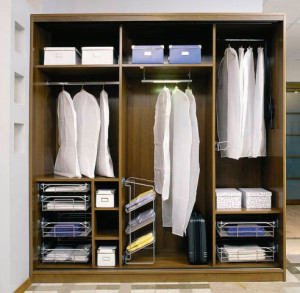 внутреннее наполнение встроенного шкафа купе